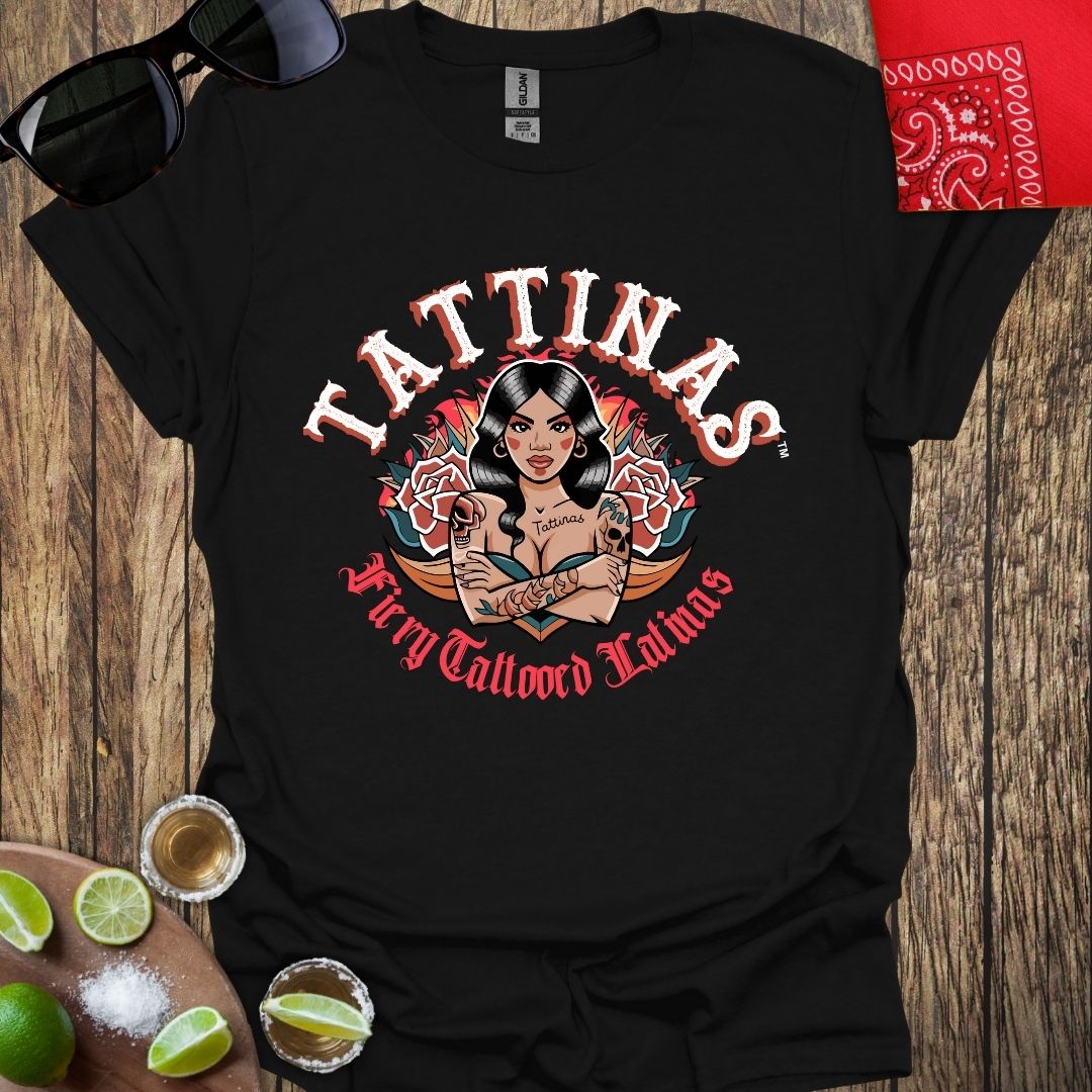 TATTINAS™ Fiery Tattooed Latinas T-shirt - More Colors Available (FB)