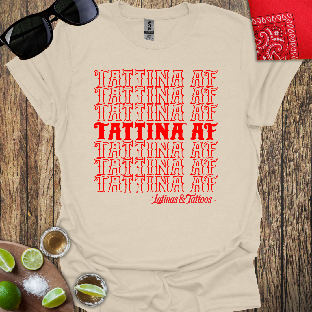 TATTINA™ AF - Latinas & Tattoos T-shirt (Red Print) More Colors Available (FB only)
