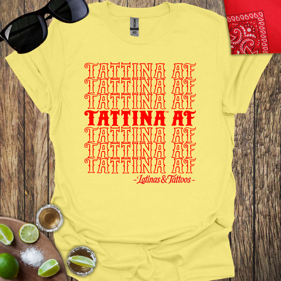 TATTINA™ AF - Latinas & Tattoos T-shirt (Red Print) More Colors Available