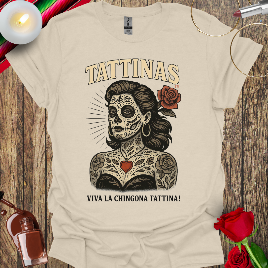 TATTINAS™ Viva La Chingona Tattina – Day of the Dead Edition T-Shirt - More Colors Available