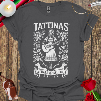 TATTINAS™ La Catrina Guitarista T-Shirt (Light Print) More Colors Available