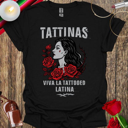 TATTINAS™ La Rosa Teardrop T-Shirt (Light Print) More Colors Available